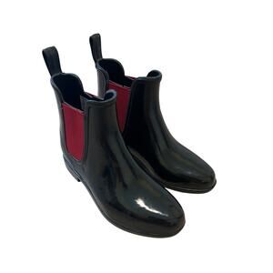 Lauren Ralph Lauren Tally Rain Boot WOMENS SIZE 7 B BLACK RED
